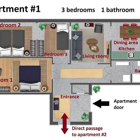 Sj1d+e Heart Of Baixa New A/c Spacious 2 Apts 5br2ba Апартаменти